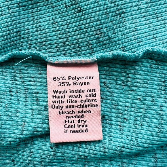Juicy Couture Racerback Tank Top Turquoise Heathered Polyester/Rayon Blend Sz XL - Picture 5 of 5